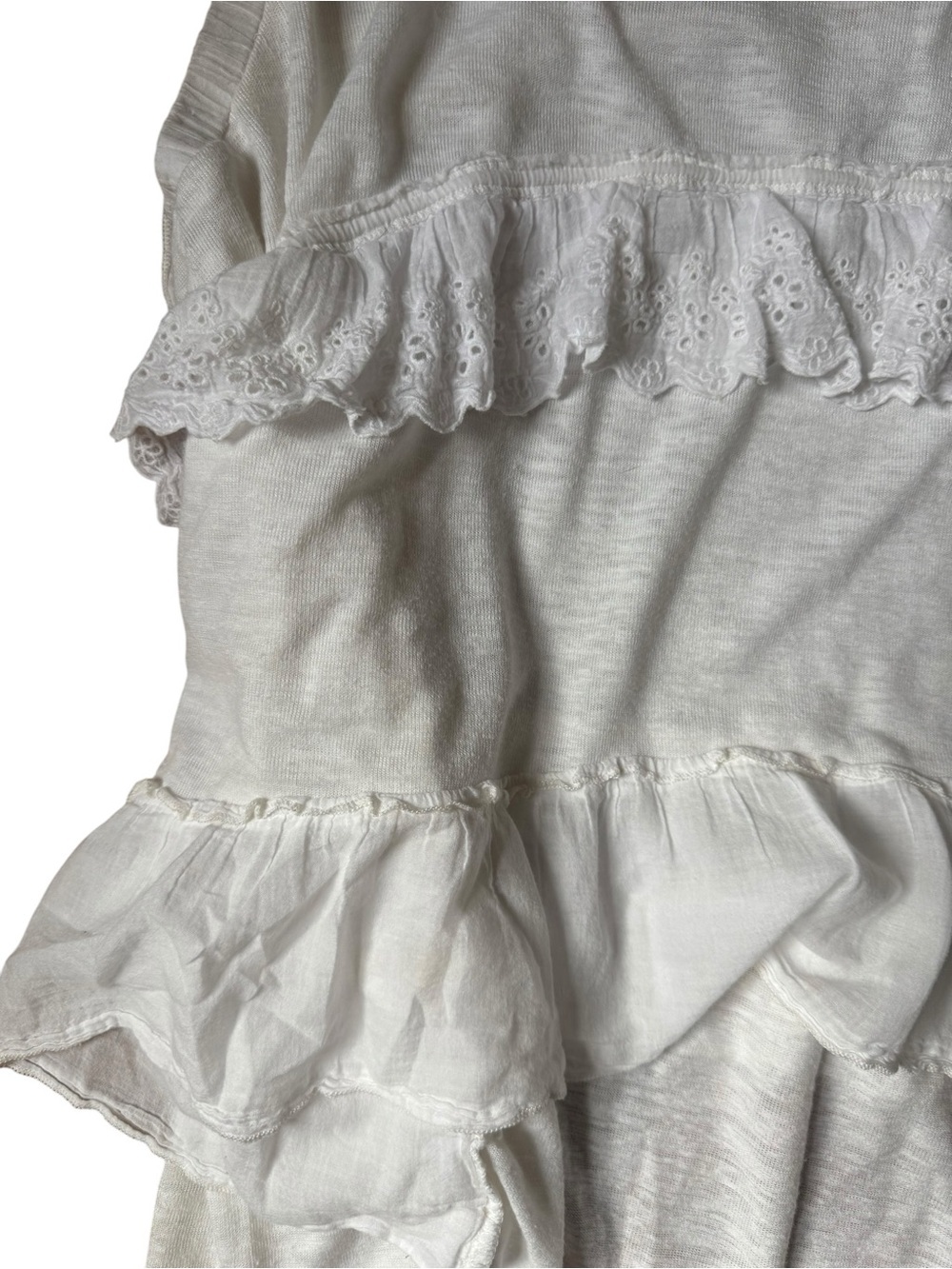 Free People Claire Tee Ruffled Sleeveless Tunic Top - Picture 6 of 8